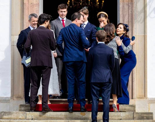 18-04-2026 Denmark Prince Joachim, Princess Marie, Count Felix, and Count Nikolai and King Frederik and Queen Mary and Prince Christian and Princess Isabella attend the confirmation of Prince Vincent and Princess Josephine in Fredensborg Castle church in Denmark. Â  Copyright: xPPEx