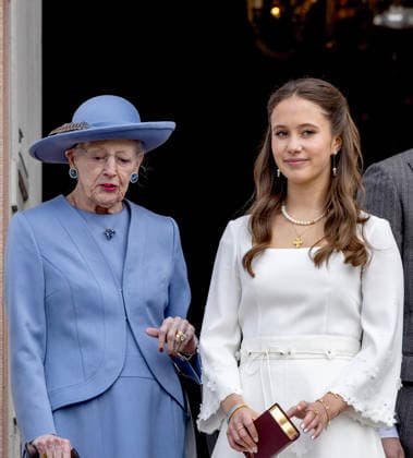 18-04-2026 Denmark Queen Margrethe attend the confirmation of Princess Josephine in Fredensborg Castle church in Denmark. Â  Copyright: xPPEx