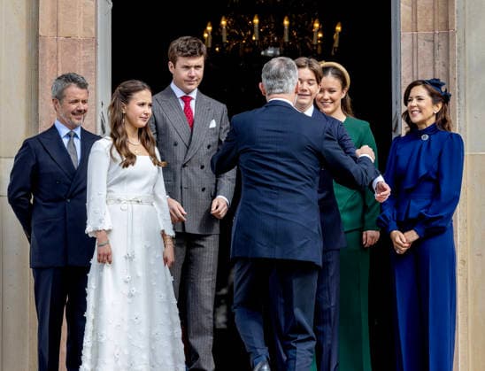 18-04-2026 Denmark King Felipe and King Frederik and Queen Mary and Prince Christian and Princess Isabella attend the confirmation of Prince Vincent and Princess Josephine in Fredensborg Castle church in Denmark. Â  Copyright: xPPEx