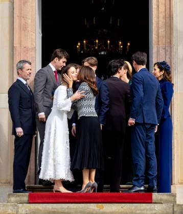 18-04-2026 Denmark Prince Joachim, Princess Marie, Count Felix, and Count Nikolai and King Frederik and Queen Mary and Prince Christian and Princess Isabella attend the confirmation of Prince Vincent and Princess Josephine in Fredensborg Castle church in Denmark. Â  Copyright: xPPEx