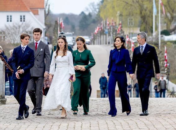 18-04-2026 Denmark King Frederik and Queen Mary and Prince Christian and Princess Isabella attend the confirmation of Prince Vincent and Princess Josephine in Fredensborg Castle church in Denmark. Â  Copyright: xPPEx