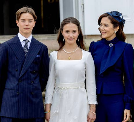 18-04-2026 Denmark Queen Mary attend the confirmation of Prince Vincent and Princess Josephine in Fredensborg Castle church in Denmark. Â  Copyright: xPPEx