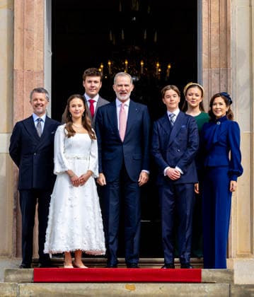 18-04-2026 Denmark King Felipe and King Frederik and Queen Mary and Prince Christian and Princess Isabella attend the confirmation of Prince Vincent and Princess Josephine in Fredensborg Castle church in Denmark. Â  Copyright: xPPEx