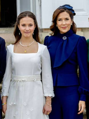 18-04-2026 Denmark Queen Mary attend the confirmation of Prince Vincent and Princess Josephine in Fredensborg Castle church in Denmark. Â  Copyright: xPPEx