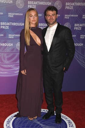 SANTA MONICA, CA - APRIL 18: Jessica Serfaty and Alex Pall at the 12th Breakthrough Prize Ceremony on April 18, 2026 at Barker Hangar in Santa Monica, California. Copyright: xJeffreyxMayer MediaPunchx