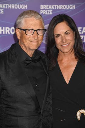 SANTA MONICA, CA - APRIL 18: Bill Gates and Paula Hurd at the 2026 Breakthrough Prize on April 18, 2026 at Barker Hangar in Santa Monica, California. Copyright: xJeffreyxMayer MediaPunchx