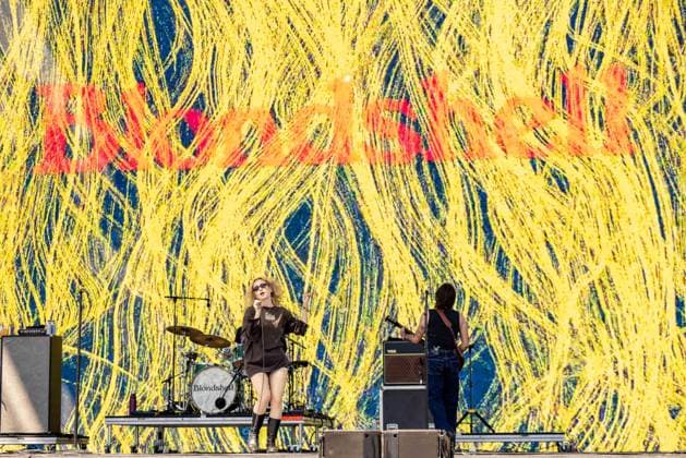 April 18, 2026, Indio, California, U.S: Musician BLONDSHELL (SABRINA MAE TEITELBAUM) during Coachella Valley Music and Arts Festival at Empire Polo Club in Indio, California Indio U.S  - ZUMAs135 20260418_zap_s135_074 Copyright: xDanielxDeSloverx