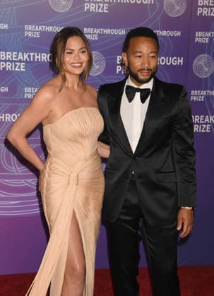 SANTA MONICA, CA - APRIL 18: Chrissy Teigen and John Legend at the 2026 Breakthrough Prize on April 18, 2026 at Barker Hangar in Santa Monica, California. Copyright: xJeffreyxMayer MediaPunchx