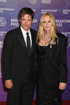 SANTA MONICA, CA - APRIL 18: Rob Lowe and Sheryl Berkoff at the 2026 Breakthrough Prize on April 18, 2026 at Barker Hangar in Santa Monica, California. Copyright: xJeffreyxMayer MediaPunchx
