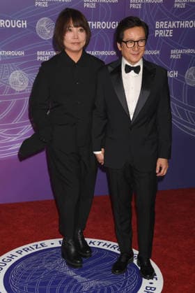 SANTA MONICA, CA - APRIL 18: Echo Quan and Ke Huy Quan at the 2026 Breakthrough Prize on April 18, 2026 at Barker Hangar in Santa Monica, California. Copyright: xJeffreyxMayer MediaPunchx