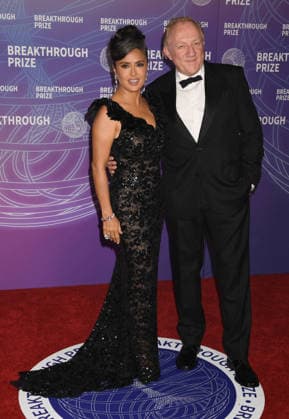 SANTA MONICA, CA - APRIL 18: Salma Hayek and Francois-Henri Pinault at the 2026 Breakthrough Prize on April 18, 2026 at Barker Hangar in Santa Monica, California. Copyright: xJeffreyxMayer MediaPunchx