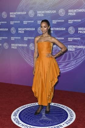 Zoe Saldana at arrivals for 12th Breakthrough Prize Ceremony, Barker Hangar, Santa Monica, CA, April 18, 2026. Photo By: Elizabeth Goodenough Everett Collection 12th Breakthrough Prize Ceremony PUBLICATIONXNOTxINxCANxCHNxFRAxITAxJPNxNORxPOLxRUSxESPxUKxUSA