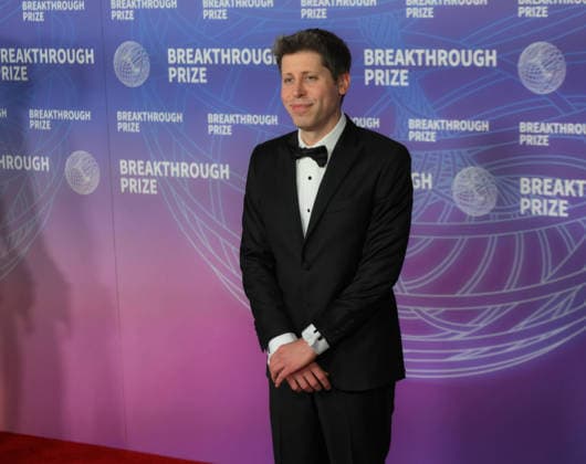Breakthrough Prize Ceremony Red Carpet 2026 SANTA MONICA, CA - APRIL 18: OpenAI CEO Sam Altman attends the 12th Annual Breakthrough Prize Awards and Ceremony at Barker Hangar in Santa Monica of Los Angeles, California, United States on April 18, 2026. Tayfun Coskun Anadolu California United States. Editorial use only. Please get in touch for any other usage.  Copyright: x2026xAnadoluxTayfunxCoskunx