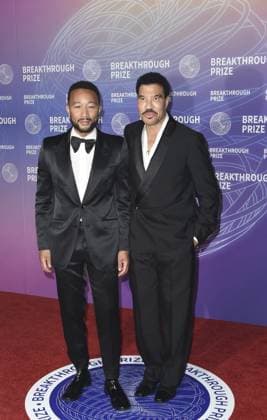 John Legend, Lionel Richie at arrivals for 12th Breakthrough Prize Ceremony - Part 2, Barker Hangar, Santa Monica, CA, April 18, 2026. Photo By: Elizabeth Goodenough Everett Collection 12th Breakthrough Prize Ceremony - Part 2 PUBLICATIONXNOTxINxCANxCHNxFRAxITAxJPNxNORxPOLxRUSxESPxUKxUSA