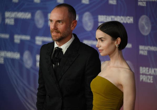 Breakthrough Prize Ceremony Red Carpet 2026 SANTA MONICA, CA - APRIL 18: Lily Collins and her husband Charlie McDowell attend the 12th Annual Breakthrough Prize Awards and Ceremony at Barker Hangar in Santa Monica of Los Angeles, California, United States on April 18, 2026. Tayfun Coskun Anadolu California United States. Editorial use only. Please get in touch for any other usage.  Copyright: x2026xAnadoluxTayfunxCoskunx