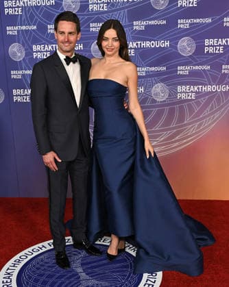 2026 Breakthrough Prize Ceremony Evan Spiegel and Miranda Kerr arriving to the 12th Breakthrough Prize Ceremony held at Barker Hangar on April 18, 2026 in Santa Monica, CA. Santa Monica Barker Hangar California USA Copyright: xStarbuck xAFF-USA.COMx