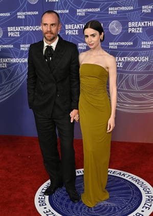 2026 Breakthrough Prize Ceremony Charlie McDowell and Lily Collins arriving to the 12th Breakthrough Prize Ceremony held at Barker Hangar on April 18, 2026 in Santa Monica, CA. Santa Monica Barker Hangar California USA Copyright: xStarbuck xAFF-USA.COMx