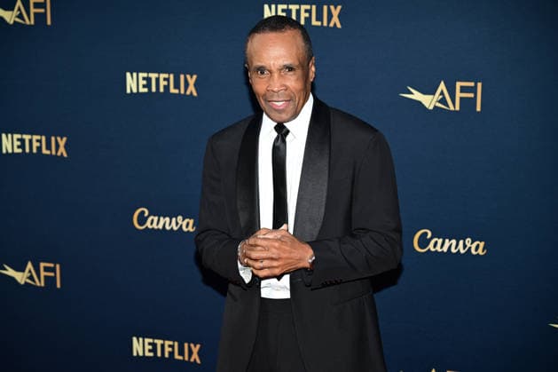 Sugar Ray Leonard attend the 51st American Film Institute (AFI) Life Achievement Award ceremony at The Dolby Theatre in the Hollywood section of Los Angeles on Saturday, April 18, 2026. Hollywood legends gathered Saturday at the gala tribute to Eddie Murphy in celebration of his five-decade career.  LAP20260418223 JOHNxMCCOY