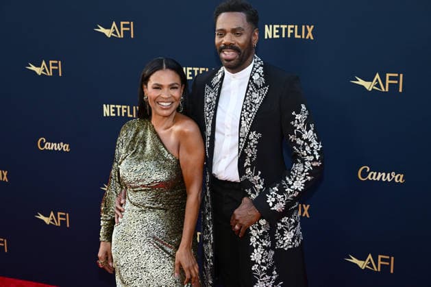 Nia Long and Colman Domingo attend the 51st American Film Institute (AFI) Life Achievement Award ceremony at The Dolby Theatre in the Hollywood section of Los Angeles on Saturday, April 18, 2026. Hollywood legends gathered Saturday at the gala tribute to Eddie Murphy in celebration of his five-decade career.  LAP2026041838 JOHNxMCCOY