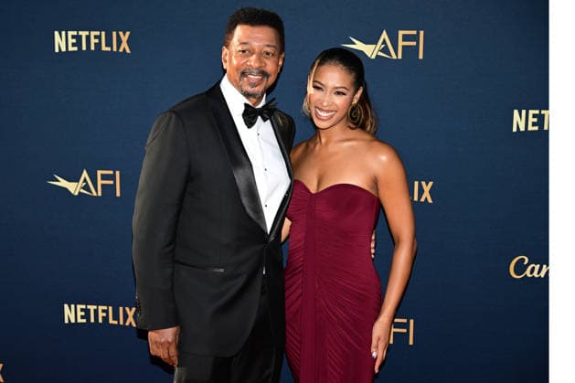 Robert Townsend and his daughter Skye attend the 51st American Film Institute (AFI) Life Achievement Award ceremony at The Dolby Theatre in the Hollywood section of Los Angeles on Saturday, April 18, 2026. Hollywood legends gathered Saturday at the gala tribute to Eddie Murphy in celebration of his five-decade career.  LAP2026041805 JOHNxMCCOY