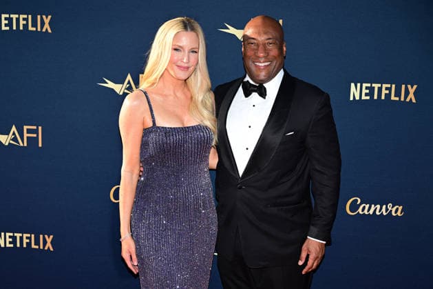 Jennifer Lucas and her husband Byron Allen attend the 51st American Film Institute (AFI) Life Achievement Award ceremony at The Dolby Theatre in the Hollywood section of Los Angeles on Saturday, April 18, 2026. Hollywood legends gathered Saturday at the gala tribute to Eddie Murphy in celebration of his five-decade career.  LAP2026041806 JOHNxMCCOY