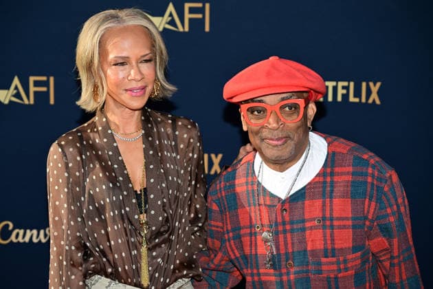 Tonya Lewis Lee and her husband Spike Lee attend the 51st American Film Institute (AFI) Life Achievement Award ceremony at The Dolby Theatre in the Hollywood section of Los Angeles on Saturday, April 18, 2026. Hollywood legends gathered Saturday at the gala tribute to Eddie Murphy in celebration of his five-decade career.  LAP2026041809 JOHNxMCCOY