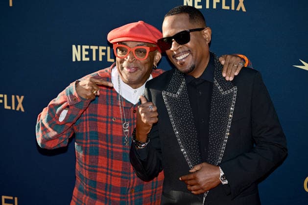 Spike Lee and Martin Lawrence attend the 51st American Film Institute (AFI) Life Achievement Award ceremony at The Dolby Theatre in the Hollywood section of Los Angeles on Saturday, April 18, 2026. Hollywood legends gathered Saturday at the gala tribute to Eddie Murphy in celebration of his five-decade career.  LAP2026041812 JOHNxMCCOY
