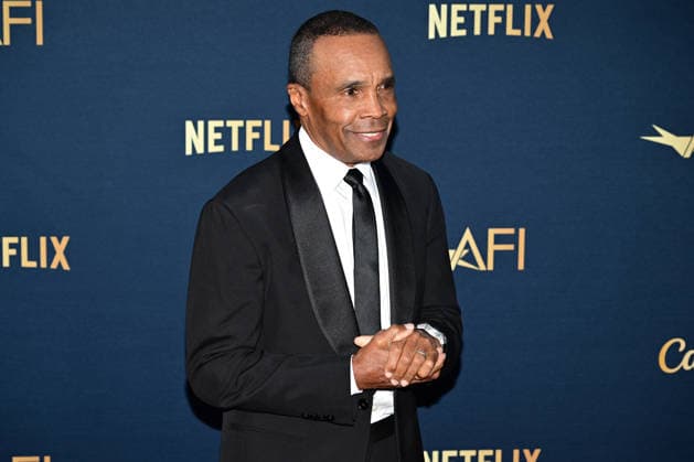 Sugar Ray Leonard attend the 51st American Film Institute (AFI) Life Achievement Award ceremony at The Dolby Theatre in the Hollywood section of Los Angeles on Saturday, April 18, 2026. Hollywood legends gathered Saturday at the gala tribute to Eddie Murphy in celebration of his five-decade career.  LAP2026041820 JOHNxMCCOY