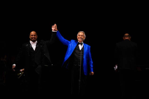 April 18, 2026, Mexico City, Mexico: Italian tenor ANDREA BOCELLI performed a free concert at the Zocalo in Mexico City, accompanied by the Mineria Symphony Orchestra and with Los Angeles Azules and XIMENA SARINANA as special guests. Mexico City Mexico  - ZUMAl178 20260418_znp_l178_032 Copyright: xCristianxLeyvax