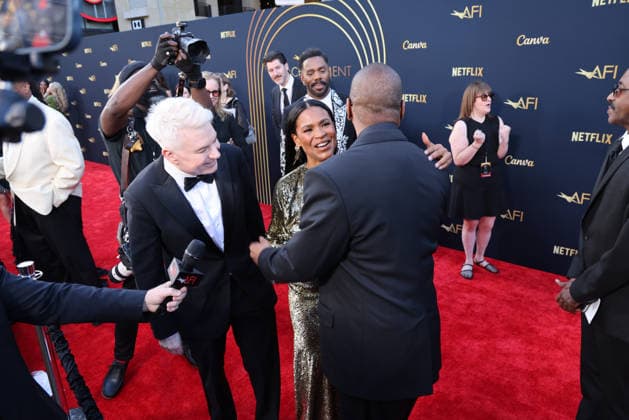 April 18, 2026, Hollywood, California, USA: American and Canadian Born Comic Actor MIKE MYERS (62), of Austin Powers fame; American Actresss NIA LONG (65); American Actor Coleman Domingo (56); and American Actor and Comedian EDDIE MURPHY (65) are on the Red Carpet together before Murphy receives the American Film InstituteÃ¢â‚¬â ¢s (AFI) Life Time Achievement Award on April 18, 2026 in Hollywood, California at the Dolby Theater, Los Angeles. Hollywood USA - ZUMAk144 20260418_znp_k144_032 Copyright: xAmyxKatzx