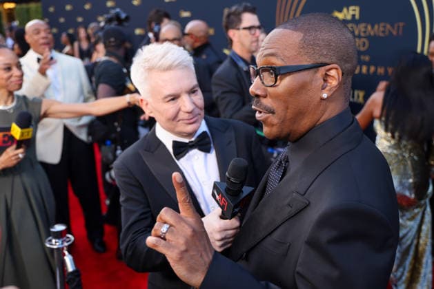 April 18, 2026, Hollywood, California, USA: American and Canadian Born Comic Actor MIKE MYERS (62), of Austin Powers fame, and friend EDDIE MURPHY (65) are on the Red Carpet together before Murphy receives the American Film InstituteÃ¢â‚¬â ¢s (AFI) Life Time Achievement Award on April 18, 2026 in Hollywood, California at the Dolby Theater, Los Angeles. Hollywood USA - ZUMAk144 20260418_znp_k144_037 Copyright: xAmyxKatzx