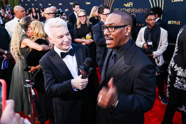 April 18, 2026, Hollywood, California, USA: American and Canadian Born Comic Actor MIKE MYERS (62), of Austin Powers fame, and friend EDDIE MURPHY (65) are on the Red Carpet together before Murphy receives the American Film InstituteÃ¢â‚¬â ¢s (AFI) Life Time Achievement Award on April 18, 2026 in Hollywood, California at the Dolby Theater, Los Angeles. Hollywood USA - ZUMAk144 20260418_znp_k144_038 Copyright: xAmyxKatzx