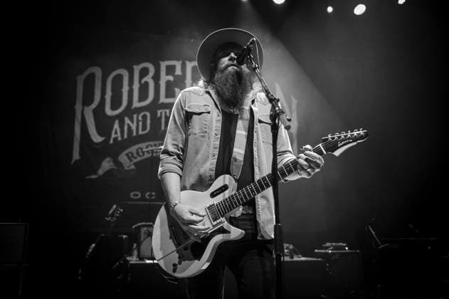 Robert Jon & The Wreck at Shepherds Bush Empire 18 04 26 American five-piece blues rock and Southern rock band from California, Robert Jon & The Wreck perform at O2 Shepherds Bush Empire in London on 18th April 2026. Image converted to black and white. Robert Jon Burrison Lead vocals, guitar Andrew Espantman Drums, backing vocals Warren Murrel Bass guitar Henry James (Schneekluth) Lead guitar, vocals Jake Abernathie Keyboards, Credit:Zoran Veselinovic Avalon UK, London, O2 Shepherds Bush Empire  Copyright: xZoranxVeselinovicx xAvalonx 1092669199