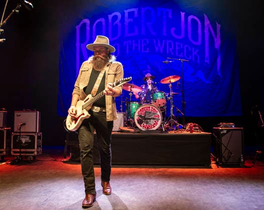 Robert Jon & The Wreck at Shepherds Bush Empire 18 04 26 American five-piece blues rock and Southern rock band from California, Robert Jon & The Wreck perform at O2 Shepherds Bush Empire in London on 18th April 2026. Robert Jon Burrison Lead vocals, guitar Andrew Espantman Drums, backing vocals Warren Murrel Bass guitar Henry James (Schneekluth) Lead guitar, vocals Jake Abernathie Keyboards, Credit:Zoran Veselinovic Avalon UK, London, O2 Shepherds Bush Empire  Copyright: xZoranxVeselinovicx xAvalonx 1092669365