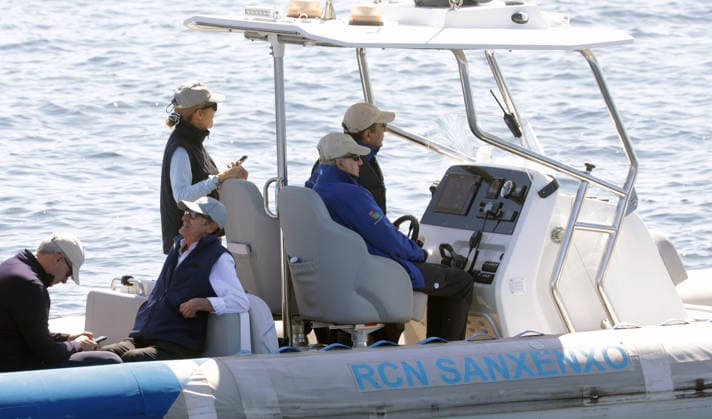 Don Juan Carlos and Infanta Elena ready to sail in the Xacobeo Sailing Trophy The King Emeritus and Infanta Elena set sail on the second day of the Xacobeo Sailing Trophy, on April 19, 2025, in Sanxenxo Pontevedra, Galicia, Spain SPORTS SAILING BOAT José Ramó Madrid Madrid Spain  Copyright: xJosÃ xRamonxHernandox 7452702