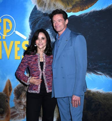 April 19, 2026, New York, Ny, United States: Julia Louis-Dreyfus and Hugh Jackman attend the New York Premiere of Amazon MGM Studios The Sheep Detectives . Held at Jazz at Lincoln Center in New York.. Zuma Press April 19, 2026. New York United States - ZUMAp281 20260419_zea_p281_013 Copyright: xPhotoxImagexPressx