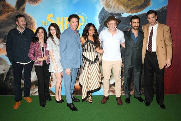 Chris O Dowd, Julia Louis-Dreyfus, Molly Gordon, Hugh Jackman, Regina Hall, Rhys Darby, Brett Goldstein, Nicholas Braun at arrivals for THE SHEEP DETECTIVES Premiere, Jazz At Lincoln Center, New York, NY, April 19, 2026. Photo By: Quoin Pics Everett Collection THE SHEEP DETECTIVES Premiere PUBLICATIONXNOTxINxCANxCHNxFRAxITAxJPNxNORxPOLxRUSxESPxUKxUSA