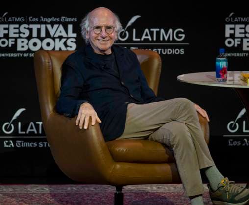 April 19, 2026 - Los Angeles, California, USA - LARRY DAVID speaks at the 2026 Los Angeles Times Festival of Books on the campus of the University of Southern California. Los Angeles USA  - ZUMAce6_ 20260419_zaf_ce6_026 Copyright: xBrianxCahnx