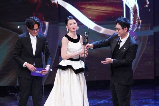 HONG KONG, CHINA - APRIL 19: Actress Fish Liew Chi Yu wins the Best Actress on the stage during the 44th Hong Kong Film Awards on April 19, 2026 in Hong Kong, China.  Copyright: xVCGx 111635920744