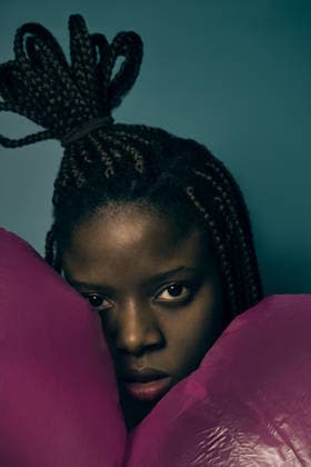 African American woman eco fashion portrait Wroc?aw, Lower Silesian Voivodeship, Poland CR_PJWUOI260418-2000748-01 ,model released, Symbolfoto