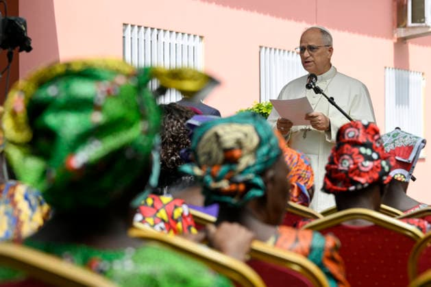 ANGOLA - REL - ANGOLA -POPE LEO XVI VISITS A NURSING HOME - 2026 4 20 Angola - Vatican, April 20, 2026 - Apostolic Visit to Angola: Pope Leo XIV Visits a Nursing Home EDITORIAL USE ONLY - NO BOOKS Copyright: xVATICANxMEDIAx xCatholicxPressxPhotox