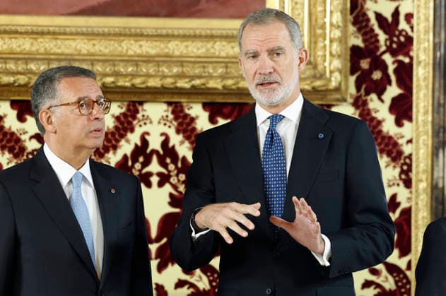 Spain s King Felipe VI (R) chats with new President of Portugal, Antonio Jose Seguro (L), in the framework of their meeting at the Royal Palace in Madrid, Spain, 20 April 2026. Seguro is on an official visit in Spain. New President of Portugal, Antonio Jose Seguro, visits Spain !ACHTUNG: NUR REDAKTIONELLE NUTZUNG!  Copyright: xChemaxMoyax GRAF5522 20260420-55020041771_1
