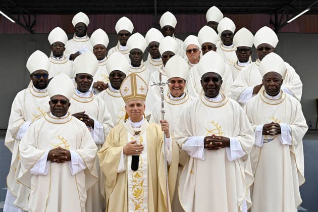 ANGOLA - VATICAN - DIPLOMACY - 2026 4 20 Angola - Vatican, April 20, 2026 -Pope Leo XIV celebrates Holy Mass on the esplanade in Saurimo. EDITORIAL USE ONLY - NO BOOKS Copyright: xVATICANxMEDIAx xCatholicxPressxPhotox