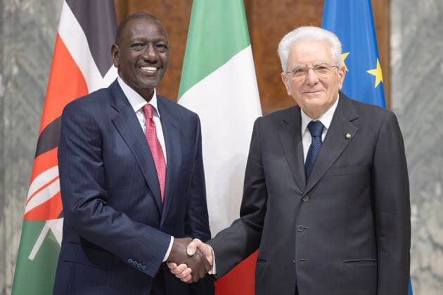 April 20, 2026, Rome, Rome, Italy: President Sergio Mattarella with William Kipchirchir Samoei Arap Ruto, President of the Republic of Kenya, on an official visit. Rome, April 20th 2026 Rome Italy  - ZUMAa289 20260420_zia_a289_010 Copyright: xAmmendolaxUffxStampax