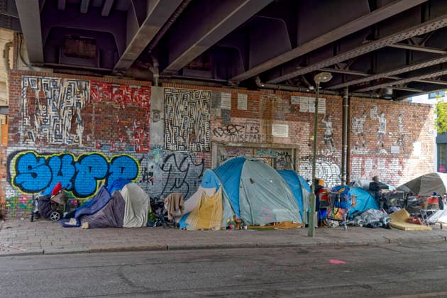 Homeless, tent camp, Berlin Mitte Homeless, tent camp, sleeping place, poverty, Berlin Mitte