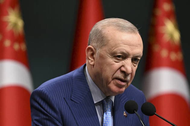 Turkish President Recep Tayyip Erdogan ANKARA, TURKIYE - APRIL 20: Turkish President Recep Tayyip Erdogan holds a press conference following a cabinet meeting at the Presidential Complex in Ankara, Turkiye on April 20, 2026. Dogukan Keskinkilic Anadolu Ankara Turkey. Editorial use only. Please get in touch for any other usage.  Copyright: x2026xAnadoluxDogukanxKeskinkilicx