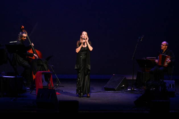 Music Concert - Ute Lemper - Paris Paris Ute Lemper during the Paris-Paris Tout, at the Auditorium Parco della Musica, on April 20, 2026 in Rome, Italy. Rome Auditorium Parco della Musica Italy Copyright: xDomenicoxCippitellix xLiveMediax LPM_2406822