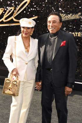 HOLLYWOOD, CA - APRIL 20: Frances Gladney and Smokey Robinson at the premiere of Michael on April 20, 2026 at TCL Chinese Theatre in Hollywood, California. Copyright: xJeffreyxMayer MediaPunchx