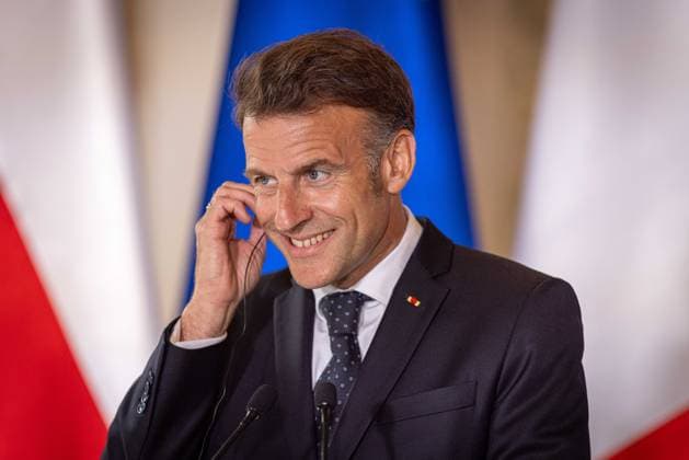 News Bilder des Tages #2 April 20, 2026, Gdansk, Poland: French President EMMANUEL MACRON answers journalistsÃ¢â‚¬â ¢ questions during a press conference with Polish Prime Minister DONALD TUSK in Gdansk during the Polish-French summit Gdansk Poland  - ZUMAl194 20260420_zip_l194_022 Copyright: xMarekxLadzinskix