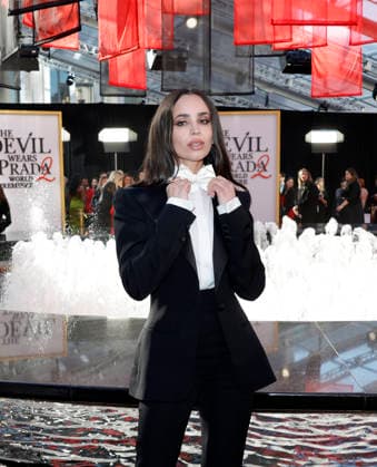 Sofia Carson arrives on the red carpet for the 20th Century Studios The Devil Wears Prada 2 World Premiere at David Geffen Hall, Lincoln Center, on Monday, April 20, 2026 in New York City.  NYP20260420240 JOHNxANGELILLO